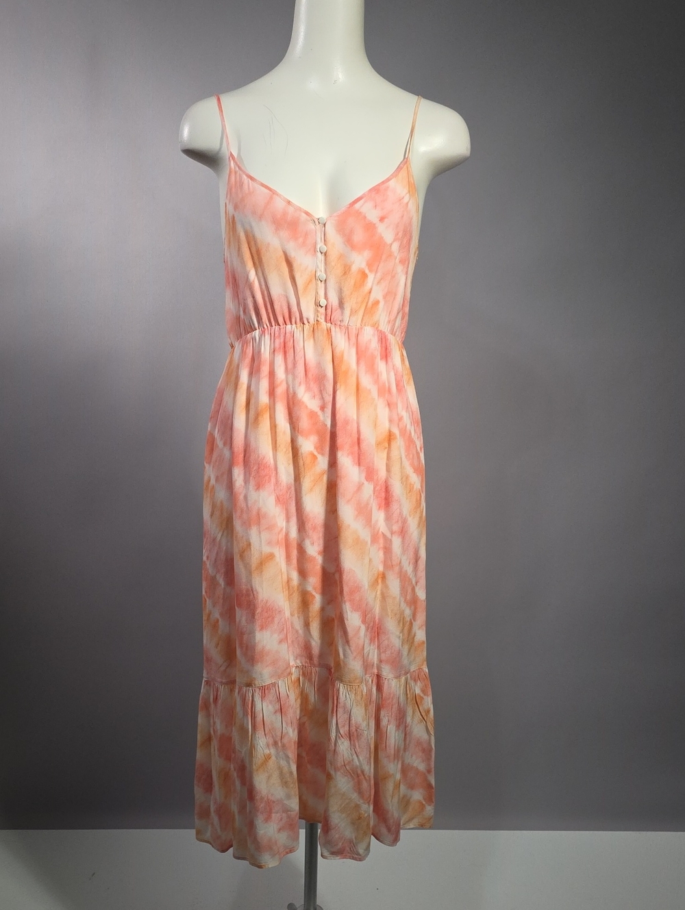 Rails Pink & Peach Tie-Dye Midi Dress R14